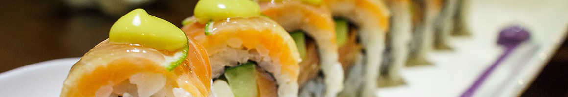 Eating Japanese Sushi at arata sushi & bowl restaurant in Las Vegas, NV.